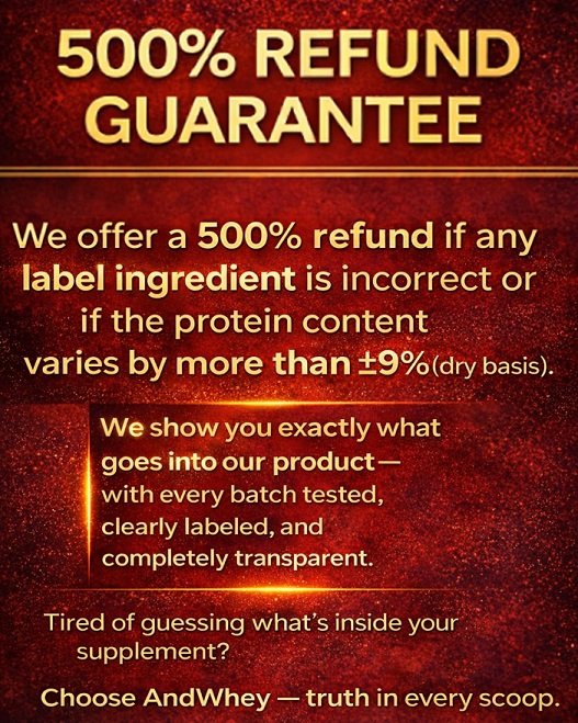500% refund new... AndWhey 85% Whey Protein Provance (500 gm)