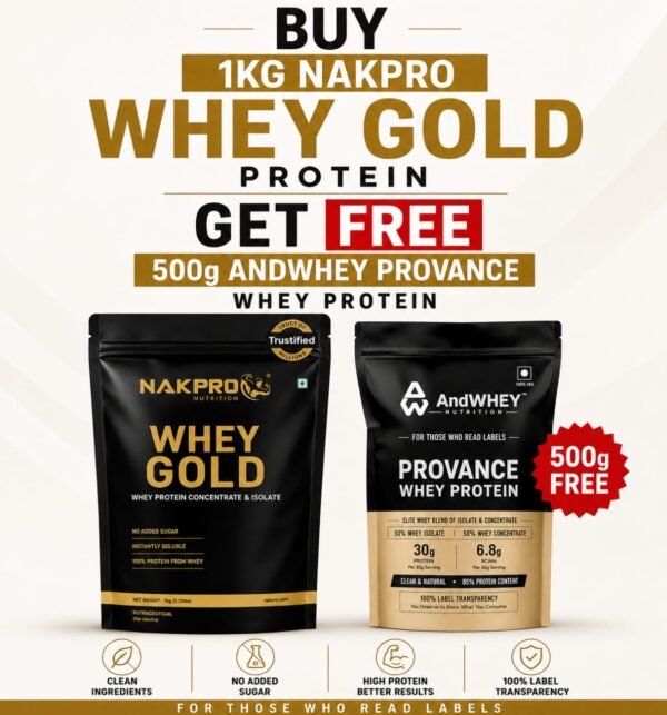 Free 500g AndWhey Provance whey protein with Nakpro whey gold