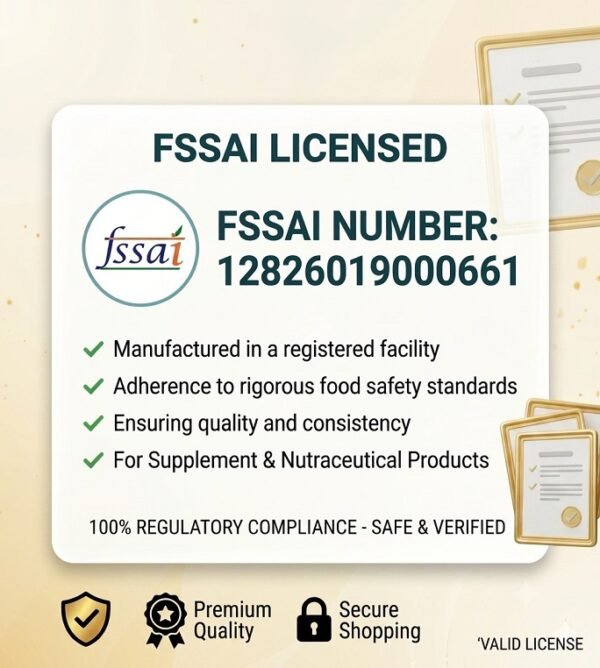 AndWhey Nutrition FSSAI licensed food supplement certificate number 12826019000661