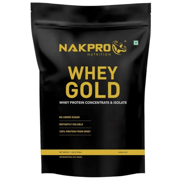 NAKPRO Gold Whey Protein Concentrate & Isolate 1kg Malai Kulfi