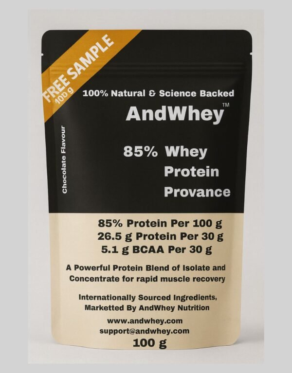 AndWhey - 85% Whey Protein Provance (100 g Free Tryout Pack)