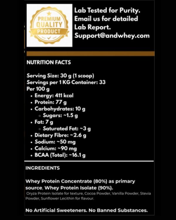 AndWhey Whey Protein Nutrase (1 KG)
