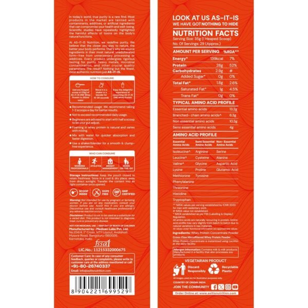 AS-IT-IS ONE Whey Protein Concentrate