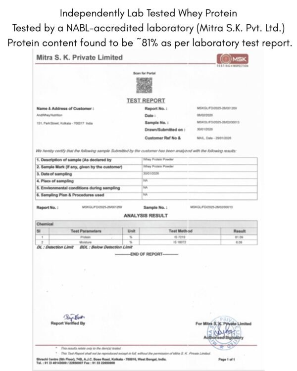 AndWhey – Premier Standard – 100% Pure Whey Concentrate - Evaluation Pack
