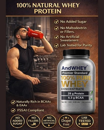 AndWhey – Premier Standard – 100% Pure Whey Concentrate - Evaluation Pack