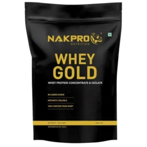 nakpro front pouch image Nakpro Gold Whey Protein 1kg Banana – Best Price in India | Buy Online