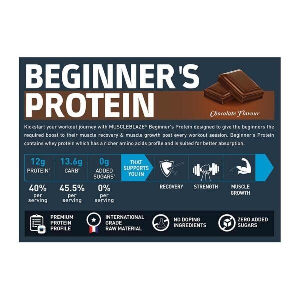 MuscleBlaze Beginner's Whey Protein Chocolate 1kg