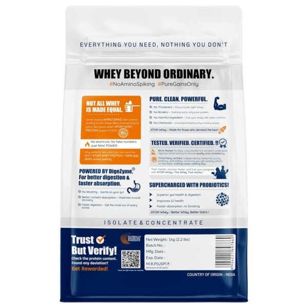 AS-IT-IS ATOM Whey Protein Double Rich Chocolate 1kg