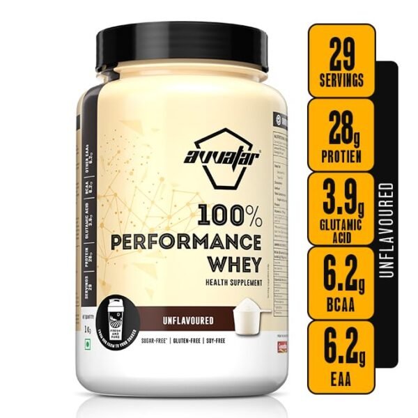 Avvatar Performance Whey Protein Unflavoured 1kg