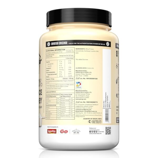 Avvatar Performance Whey Protein Unflavoured 1kg