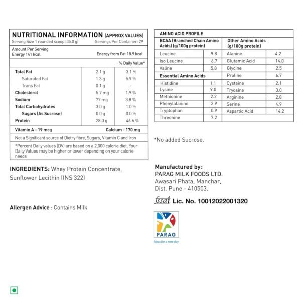 Avvatar Performance Whey Protein Unflavoured 1kg