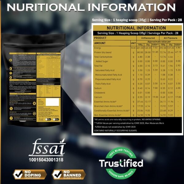 NAKPRO Gold Whey Protein Concentrate & Isolate 1kg Malai Kulfi