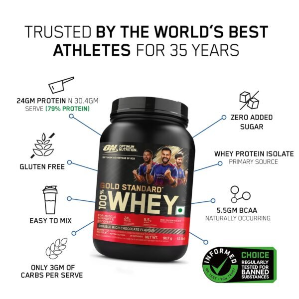 on2 ON Gold Standard Whey Double Rich Chocolate 907g