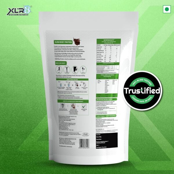 XLR8 Whey Protein Powder 907g Chocolate | 24g Protein & 5.4g BCAA | Authentic Product