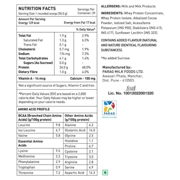 Avvatar Whey Protein Belgian Chocolate 1kg | 27g Protein | Isolate & Concentrate Blend