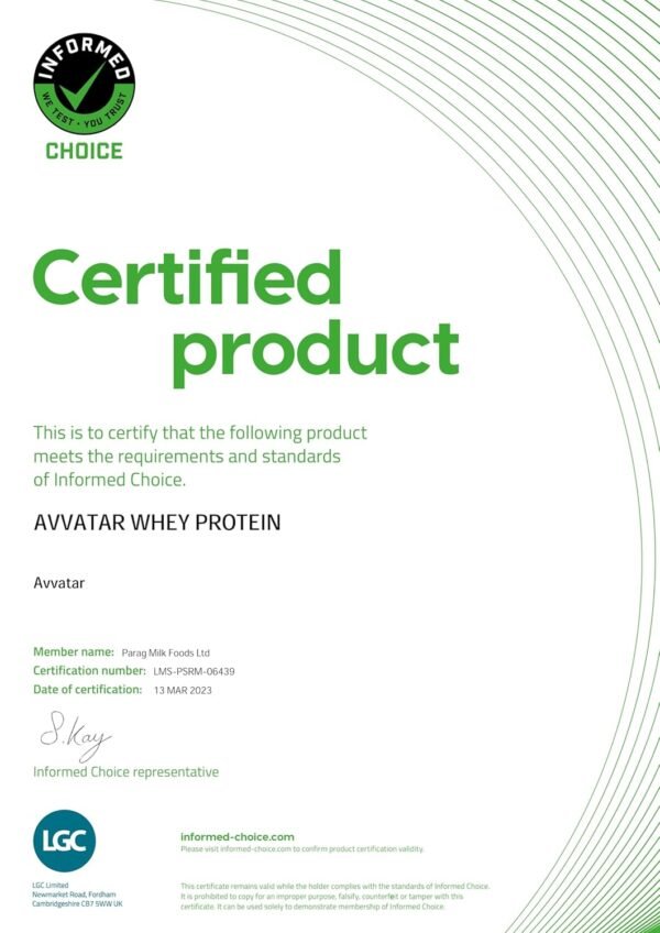 Avvatar Whey Protein Belgian Chocolate 1kg | 27g Protein | Isolate & Concentrate Blend
