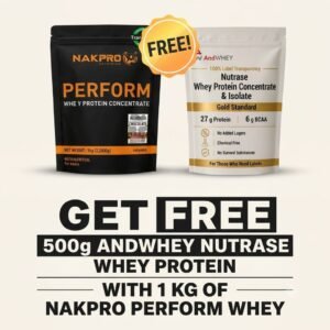 Lowest price for Nakpro perform whey protein in India online