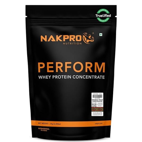 Nakpro Perform Whey Double Rich Chocolate 1kg Tub Front View