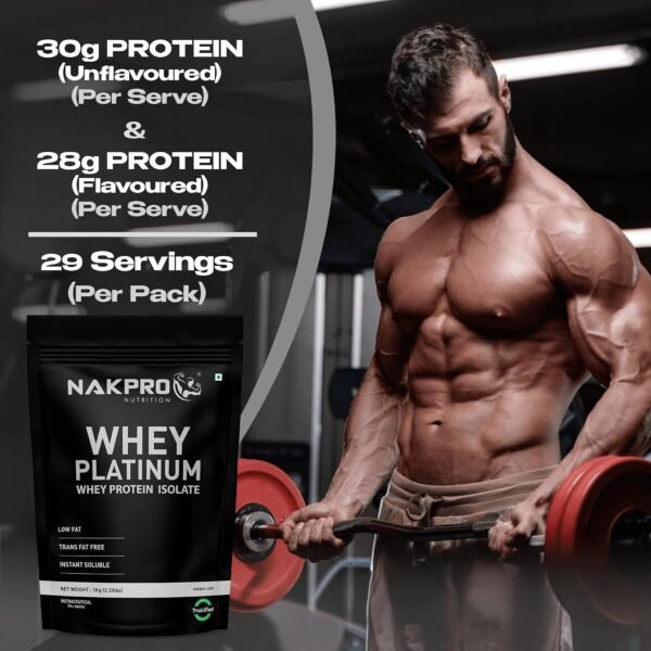 NAKPRO Platinum Whey Protein Isolate (1kg, Unflavoured) – Lowest Price Online