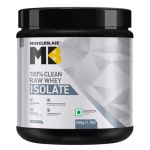 MuscleBlaze 100% Clean Raw Whey Isolate 500g Trial Pack Lowest Price. Finding the best clean whey protien on a budget.