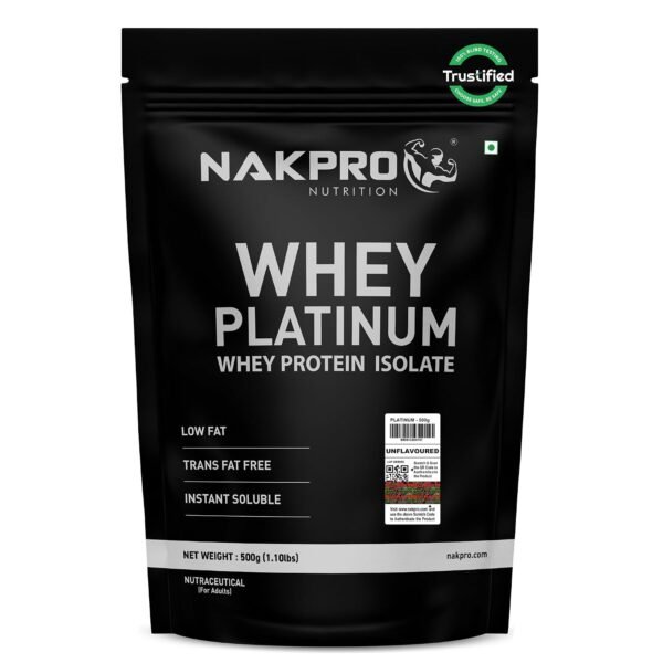 NAKPRO Platinum unflavoured whey protein isolate tub. Finding the best whey protien in india for clean muscle gains on a budget.