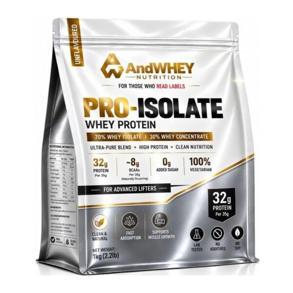 AndWhey Pro-Isolate Whey Protein 1kg